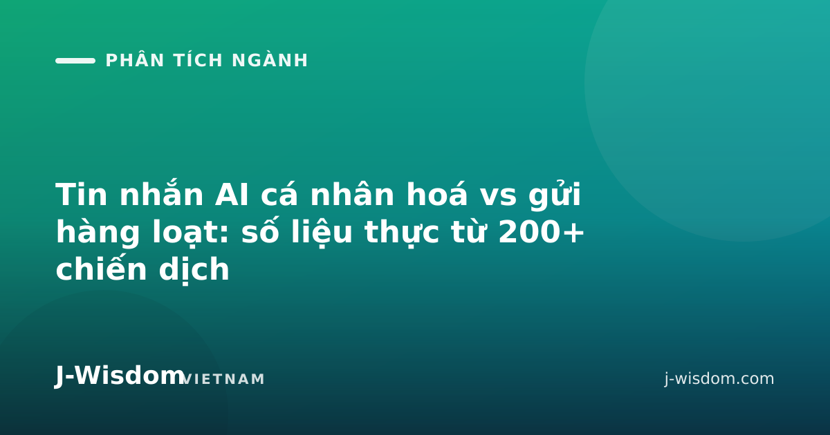Tin nhắn AI cá nhân hoá vs gửi hàng loạt: số liệu thực từ 200+ chiến dịch